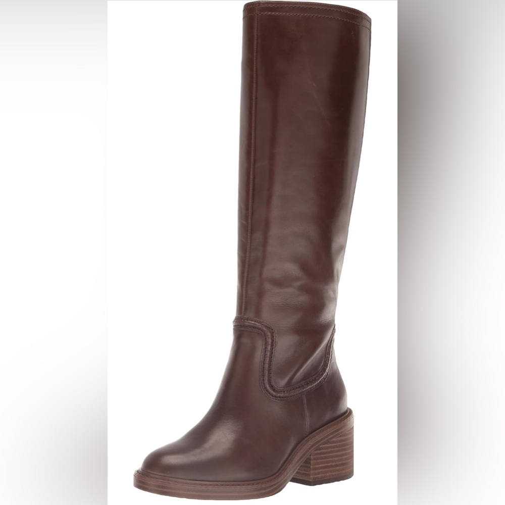 Vince Camuto Women's Brown Leather Knee-High Boots